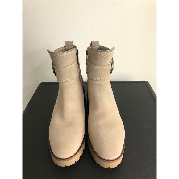 Blondo Booties Womens Size 6M Tan Suede Side Zip Chucky Sole Waterproof - Picture 6 of 8